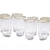 Global Views New Arrivals Hammered High Ball Glasses Set Of 8