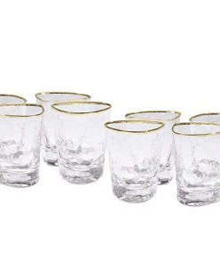Global Views Hammered Water Glasses Set Of 8 New Arrivals