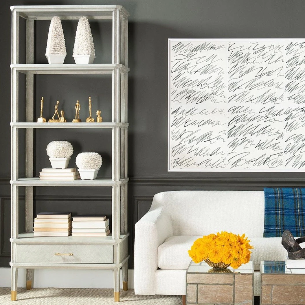 Bungalow 5 Bertram Etagere Grey Cerused Oak New Arrivals Bungalow 5 Bertram Etagere Grey Cerused Oak New Arrivals