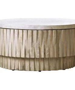 Global Views Round Teeter Totter Stone Cocktail Table New Arrivals