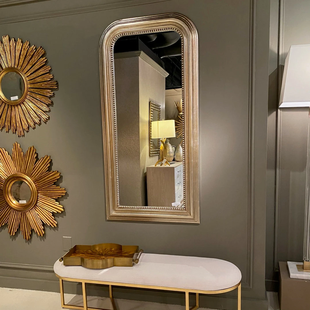 Worlds Away New Arrivals Waverly Floor Mirror Silver Leaf 4 Worlds Away New Arrivals Waverly Floor Mirror Silver Leaf