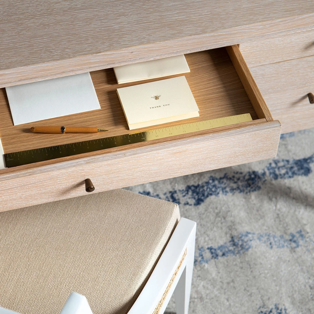 Bungalow 5 Paola Desk Bleached Cerused Oak 6 Bungalow 5 Paola Desk Bleached Cerused Oak