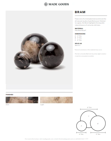 Made Goods Bram Objects Dark Petrified Wood 4 Made Goods Bram Objects Dark Petrified Wood