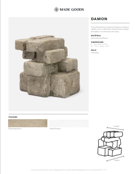 Made Goods Damon Sculpture Gray Stone 9 Made Goods Damon Sculpture Gray Stone