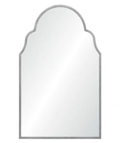 Mirror Home Antiqued Silver Leaf Iron Arch Mirror