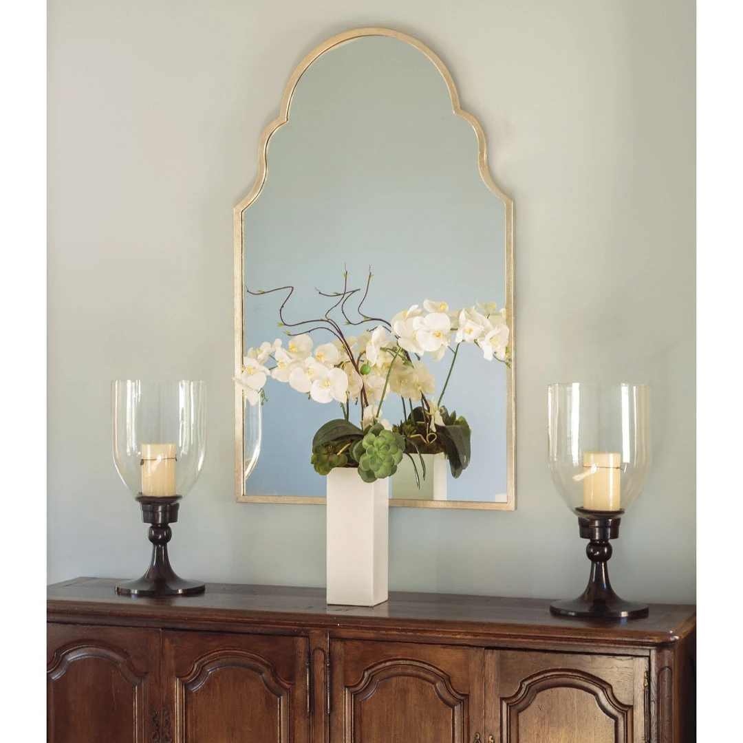 Mirror Home Antiqued Silver Leaf Iron Arch Mirror 4 Mirror Home Antiqued Silver Leaf Iron Arch Mirror