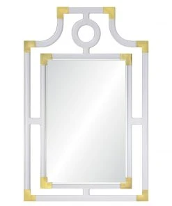 Mirror Home Acrylic And Brass Pagoda Mirror New Arrivals