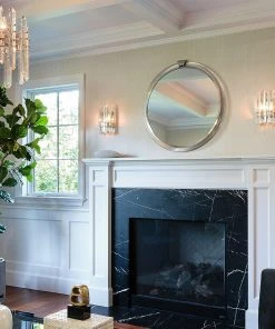 Mirror Home Acrylic And Nickel Round Mirror New Arrivals