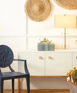 Made Goods New Arrivals Dallon 3 Door Buffet In Snow Faux Shagreen And Gold