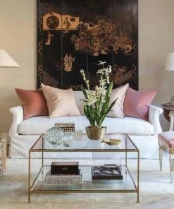 Worlds Away New Arrivals Quadro Coffee Table Gold