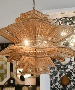 Made Goods Alondra Chandelier Natural Rattan New Arrivals