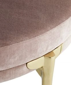 Arteriors Home Andrea Round Ottoman Rosewood