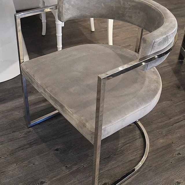 Worlds Away New Arrivals Cromwell Counter Stool Grey Velvet And Nickel 4 Worlds Away New Arrivals Cromwell Counter Stool Grey Velvet And Nickel