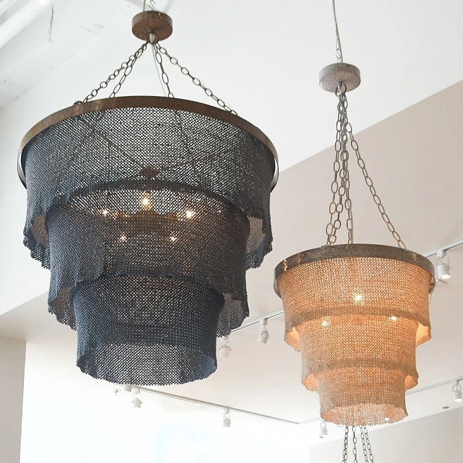 Made Goods New Arrivals Patricia Chandelier Small Natural Coco Beads And Silver Metal 4 Made Goods New Arrivals Patricia Chandelier Small Natural Coco Beads And Silver Metal