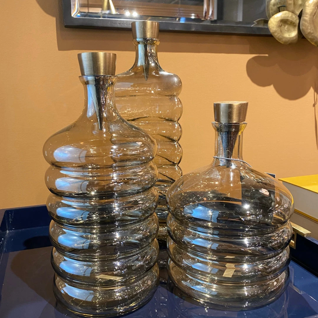Arteriors Home Fiona Decanters Set Of Three 4 Arteriors Home Fiona Decanters Set Of Three
