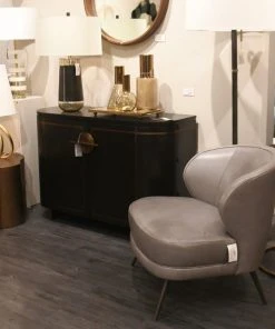 Arteriors Home New Arrivals Kitts Chair Mineral Gray Leather