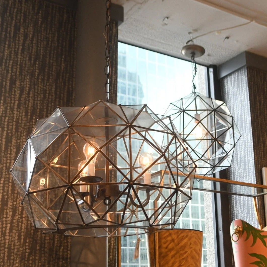 Worlds Away Rozz Pendant Clear Glass 4 Worlds Away Rozz Pendant Clear Glass