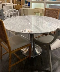 Bungalow 5 New Arrivals Stockholm Round Dining Table Nickel And White Marble 12 Bungalow 5 New Arrivals Stockholm Round Dining Table Nickel And White Marble
