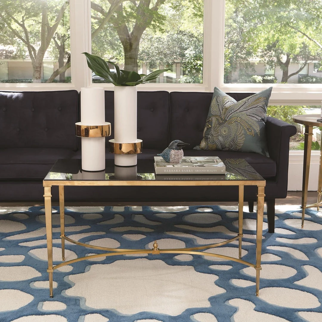 Global Views French Square Leg Cocktail Table Brass And Black Granite New Arrivals 4 Global Views French Square Leg Cocktail Table Brass And Black Granite New Arrivals