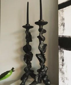 Oly Studio New Arrivals Klemm Candlesticks Antiqued Bronze Set Of Two