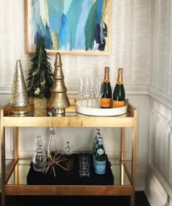 Worlds Away New Arrivals Roland Bar Cart Gold Leaf 9 Worlds Away New Arrivals Roland Bar Cart Gold Leaf