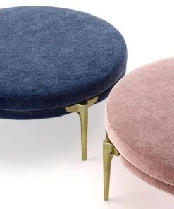 Arteriors Home Andrea Round Ottoman Rosewood