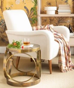 Bungalow 5 New Arrivals Stephen Side Table Antique Brass