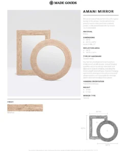 Made Goods New Arrivals Amani Mirror Rectangle 11 Made Goods New Arrivals Amani Mirror Rectangle