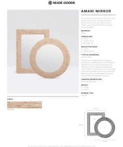 Made Goods New Arrivals Amani Mirror Round 11 Made Goods New Arrivals Amani Mirror Round