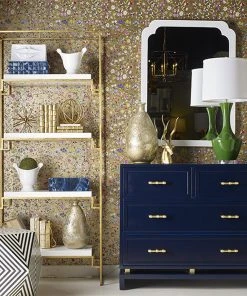 Worlds Away Amelia Wall Mirror White