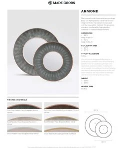 Made Goods Armond Mirror Sand And Brass New Arrivals