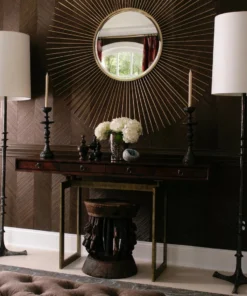 Arteriors Home New Arrivals Nathan Gesso Iron Floor Lamp Black