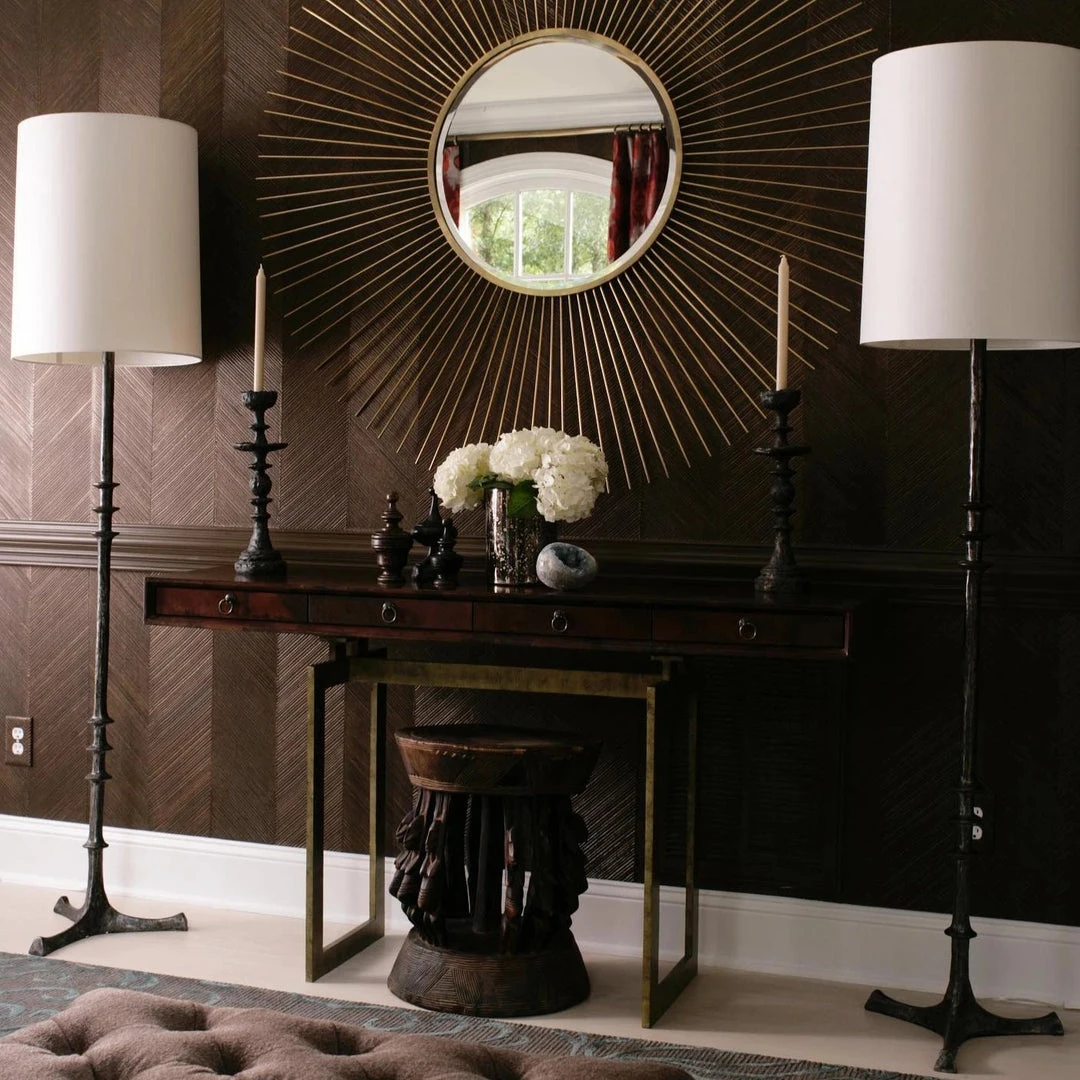 Arteriors Home New Arrivals Nathan Gesso Iron Floor Lamp Black 4 Arteriors Home New Arrivals Nathan Gesso Iron Floor Lamp Black