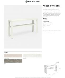 Made Goods New Arrivals Askel 60" Console Seal Faux Raffia 9 Made Goods New Arrivals Askel 60