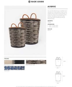 Made Goods Aubrie Bags Set Of 2 Black And Natural Tribal T'nalak New Arrivals