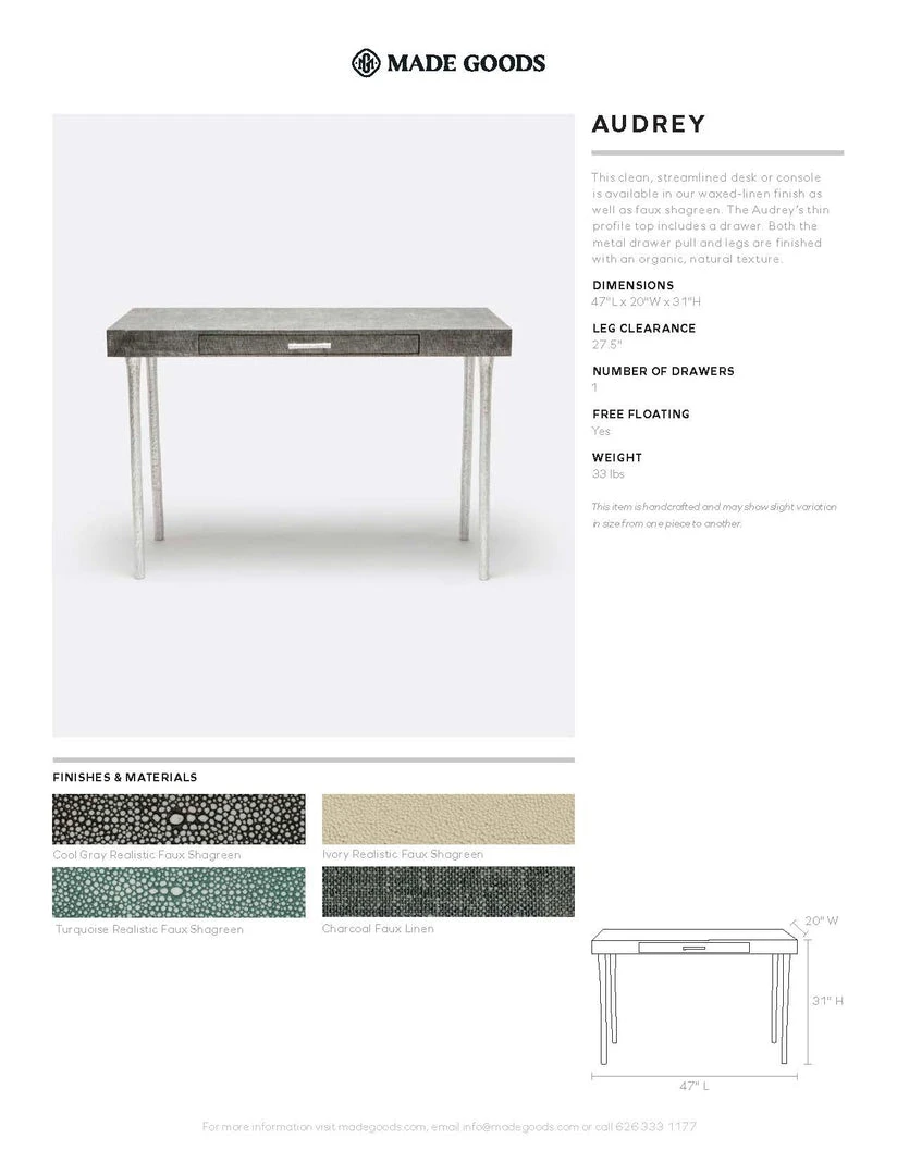 Made Goods Audrey Desk Ivory Faux Shagreen New Arrivals Made Goods Audrey Desk Ivory Faux Shagreen New Arrivals