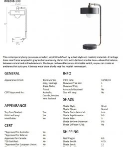 Arteriors Home New Arrivals Aaron Lamp Black Marble 16 Arteriors Home New Arrivals Aaron Lamp Black Marble