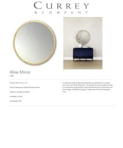Currey And Company Aline Round Mirror 7 Currey And Company Aline Round Mirror