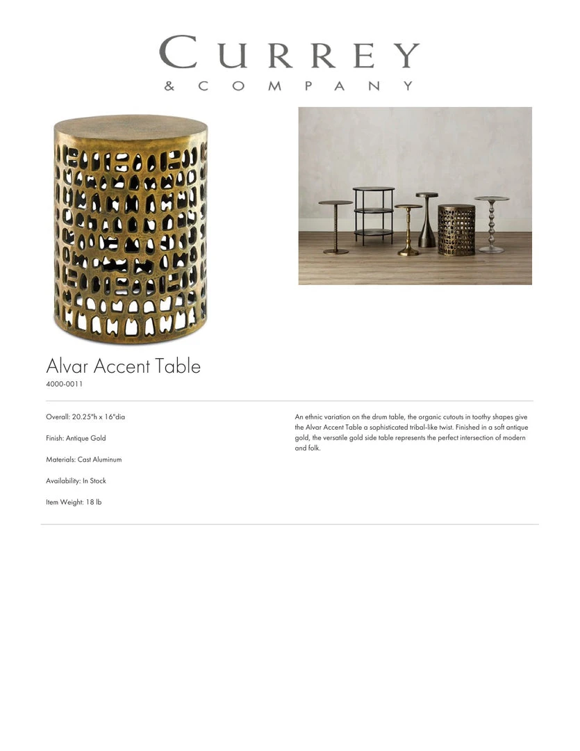Currey And Company Alvar Accent Table New Arrivals 5 Currey And Company Alvar Accent Table New Arrivals
