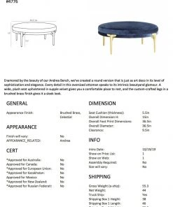 Arteriors Home Andrea Round Ottoman Blue New Arrivals 15 Arteriors Home Andrea Round Ottoman Blue New Arrivals