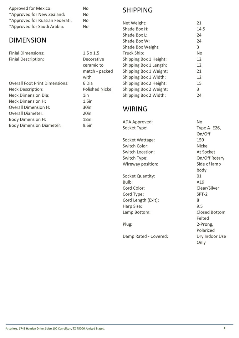 Arteriors Home New Arrivals Ansley Lamp 9 Arteriors Home New Arrivals Ansley Lamp