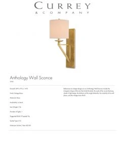 Currey And Company Anthology Wall Sconce New Arrivals 9 Currey And Company Anthology Wall Sconce New Arrivals