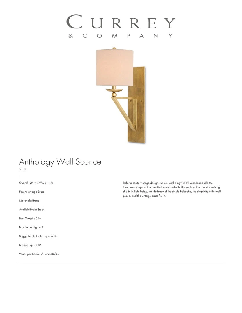 Currey And Company Anthology Wall Sconce New Arrivals 6 Currey And Company Anthology Wall Sconce New Arrivals