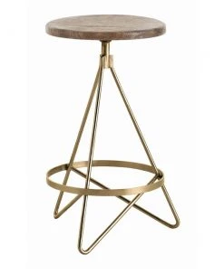 Arteriors Home Wyndham Swivel Counter Stool Vintage Brass