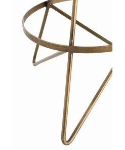 Arteriors Home Wyndham Swivel Counter Stool Vintage Brass