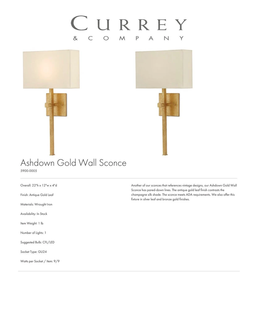 Currey And Company Ashdown Wall Sconce Gold Leaf New Arrivals 5 Currey And Company Ashdown Wall Sconce Gold Leaf New Arrivals