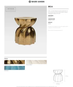 Made Goods Bea Stool Glossy White