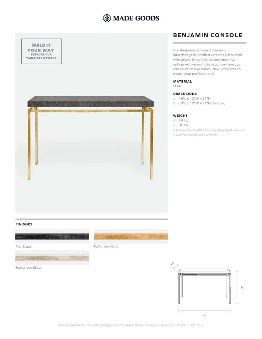 Made Goods Benjamin Console Table Silver 10 Made Goods Benjamin Console Table Silver