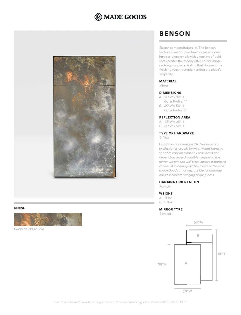 Made Goods New Arrivals Benson Mirror 26 X 38 5 Made Goods New Arrivals Benson Mirror 26 X 38