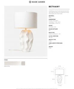 Made Goods New Arrivals Bethany Lamp White 15 Made Goods New Arrivals Bethany Lamp White